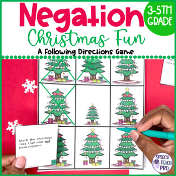 Preview of Christmas Negation Speech Therapy