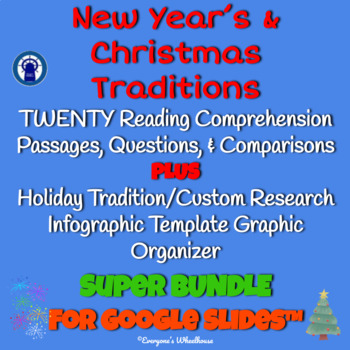 Preview of Christmas/New Year's Readings & More for Google Slides™ Super Bundle