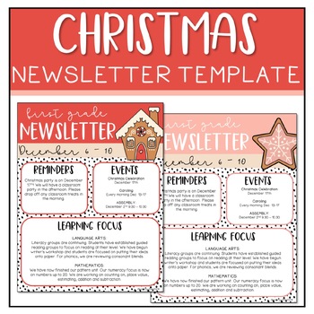 Preview of Christmas Newsletter Template