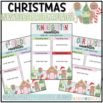 Preview of Christmas Newsletter Templates | Trendy Christmas - Editable Templates!