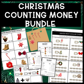 Preview of Christmas Next Dollar Up Counting Money Life Skills Activities Bundle