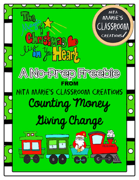 Preview of Christmas No-Prep Freebie ~ Counting Money