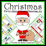Christmas No Prep Math 5th Grade | Math Worksheets | Math 