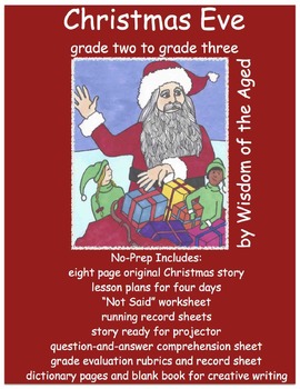 Preview of Christmas Original Story, worksheets, and more - no prep LA