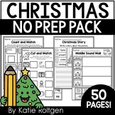 Christmas Activities for Kindergarten - No Prep Skill Prac