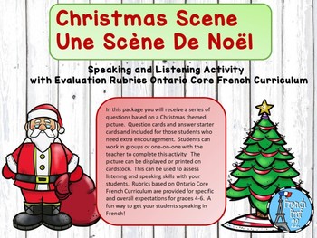 Preview of Christmas Noel Ontario Core French Listening and Speaking Assessment Activity