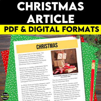 Preview of Christmas Non-Fiction Article