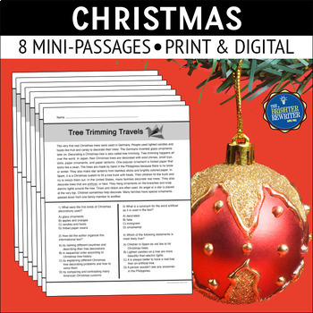 Preview of Christmas Nonfiction Reading Comprehension Passages