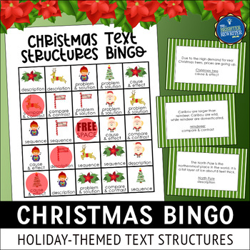 Preview of Christmas Nonfiction Text Structures Bingo Game
