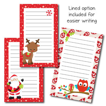 Christmas Notes - Holiday Themed Writing Paper by Maria Clara's Corner