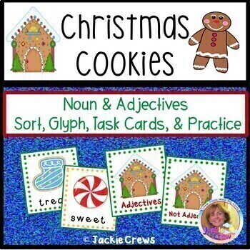 Christmas Nouns & Adjectives Practice Activities by Jackie Crews
