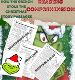 Christmas, Novel The Grinch Reading Comprehension Workshee