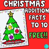 Christmas Addition Facts to 10 - Math Center Activity