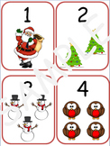 Christmas Number Flash Cards 1-10