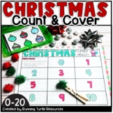 Christmas Number Match Count and Cover Task Cards