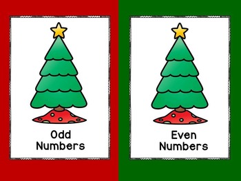 Odd and Even Numbers Sort Christmas Theme