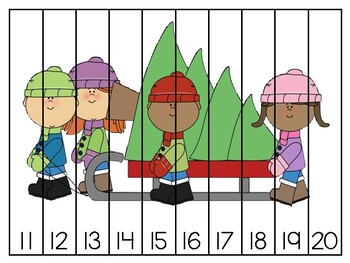 christmas number puzzles 1 10 11 20 kcc1 by i heart my kinder kids