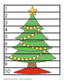 FREEBIE! Christmas Number Puzzles for Ordering 1-10 or 11-20 | TpT