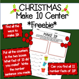 Christmas Number Sense | Make 10 FREEBIE