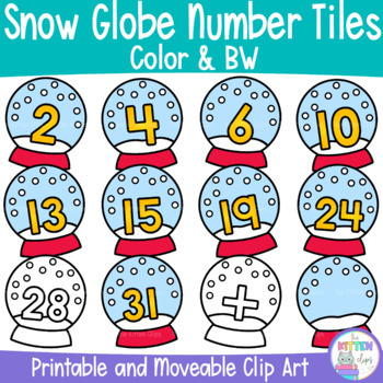Basketball Number Tile & Math Symbols Moveable Clipart
