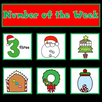 Preview of Christmas Number of the Week Pocket Chart