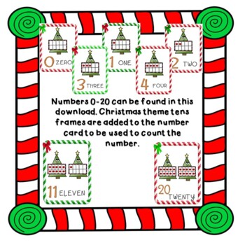 Preview of Christmas Numbers 0-20 circle time posters wonderland candy cane Gingerbread