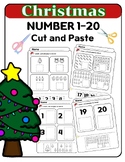 Christmas Numbers Cut and Paste Worksheets