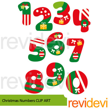 Christmas Numbers clip art by revidevi | Teachers Pay Teachers