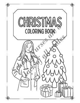 Preview of Christmas Nurse Office Coloring Book