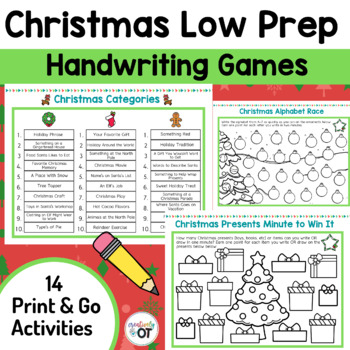 Christmas OT Handwriting Games and Activities by Creatively OT | TPT