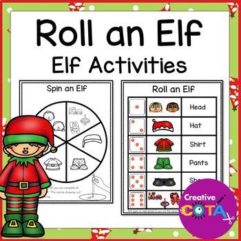 Preview of Christmas Occupational Therapy or Math Center Roll & Draw Dice Number Activity