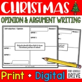 Christmas Opinion Writing Prompts and Organizers
