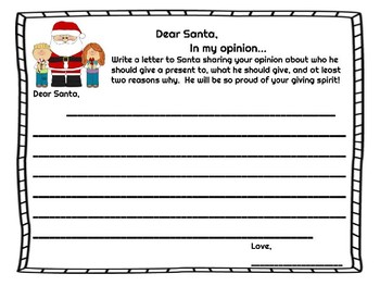 Christmas Opinion Writing by Let's Engage | Teachers Pay Teachers