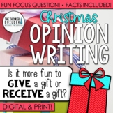 Christmas Opinion Writing - Topic: "Gifts"