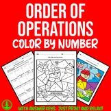 Christmas Math Color by Number: Order of Operations Christmas