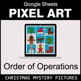 Christmas - Order of Operations - Google Sheets Pixel Art