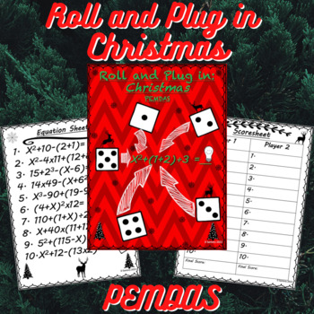 Preview of Christmas Order of Operations / PEMDAS Activity | 5th/6th Grade Math Game