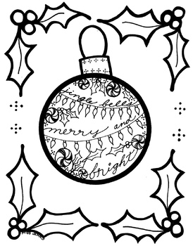Download Christmas Ornaments Coloring Pages Worksheets Teaching Resources Tpt