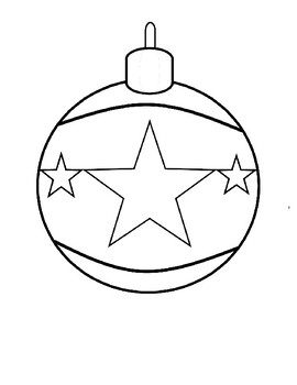 Preview of Christmas Ornament Coloring Sheet