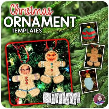 Preview of Christmas Ornament Craft Templates | Gingerbread Frame