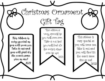 Preview of Christmas Ornament Gift Tag