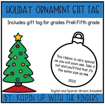Preview of Christmas Ornament Keepsake Tag-Updated for 2023