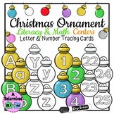 Christmas Ornament Literacy & Math Centers - Letter & Numb