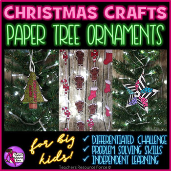 Preview of Christmas Craft Paper Ornament Printable Art Integration