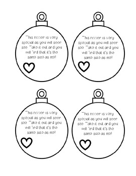 Preview of Christmas Ornament Tag (include ribbon) Gift for Family
