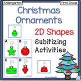 Christmas Ornaments 2D Shapes Subitizing Activities