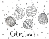 Christmas Ornaments Zentangle Coloring Page
