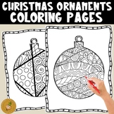 Christmas Ornaments Zentangle Coloring Pages - Mindfulness