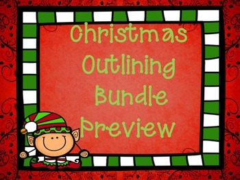 Preview of Christmas Outlining Bundle