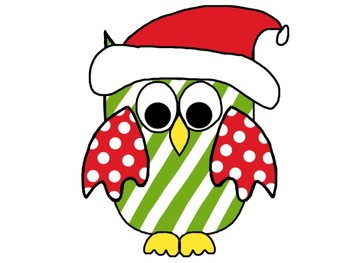 Christmas Owl Clipart by Mercedes Hutchens | TPT